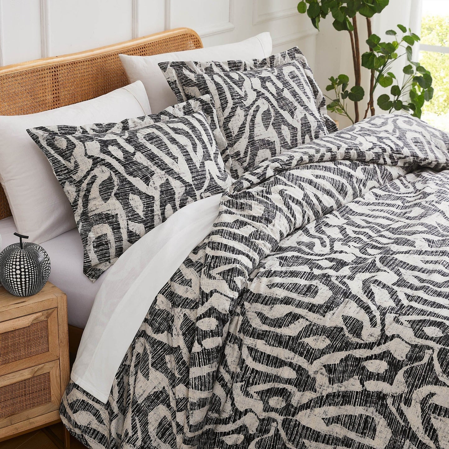 Luna Duvet Set, Charcoal