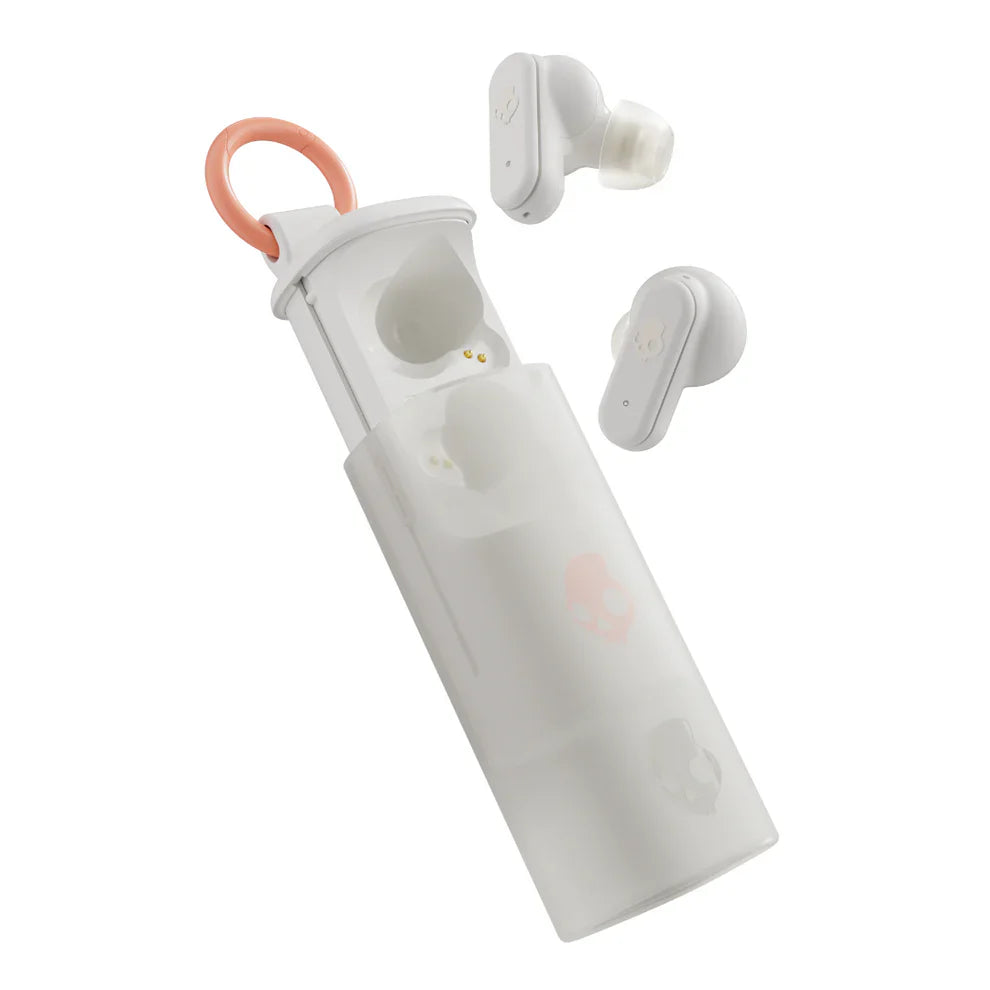 Skullcandy Dime EVO Wireless Earbuds, Bone / Orange