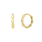 14K Small Rice Huggie Hoop Earrings