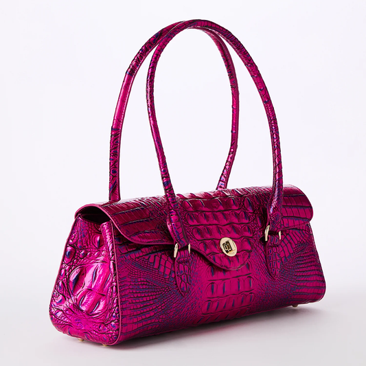 Brahmin Melbourne Collection Dayan Satchel, Voltage Violet