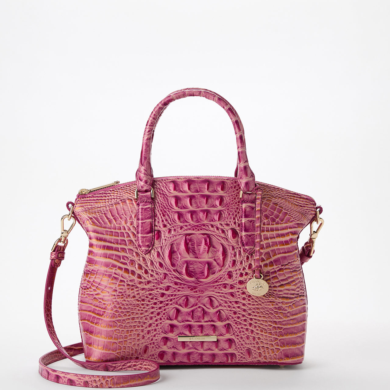 Brahmin Melbourne Collection Duxbury Satchel, Rouge Blush