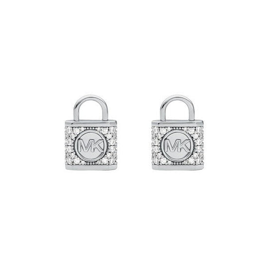 Michael Kors Padlock Earrings, Silver