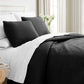 Small Squares Classic Quilt Set, Black